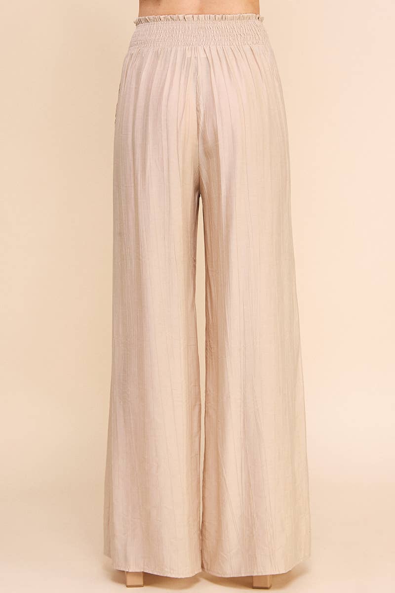 Allie Rose - Wholesale Pants - Women's - Bamboo Texture Flowy Pants7