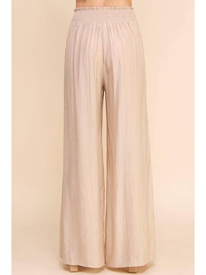 Allie Rose - Wholesale Pants - Women's - Bamboo Texture Flowy Pants7