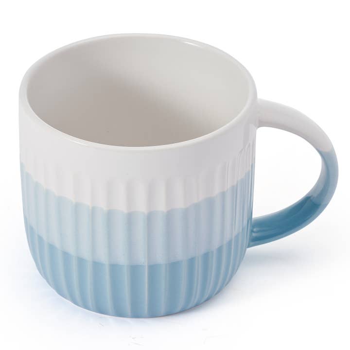 Fitz and Floyd® Mikasa® Pfaltzgraff® - Wholesale Coffee Mug - Pfaltzgraff 16oz Blue Debossed Ombre Mug, Open Stock