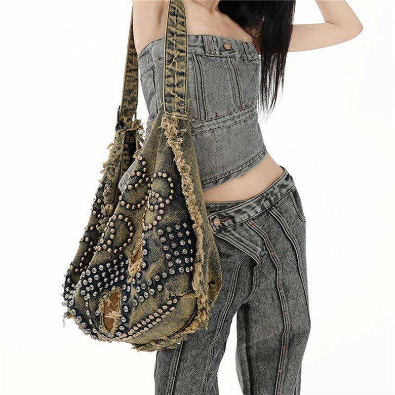 Yellow Large Capacity Shoulder Tote Bag for wholesale on Faire3