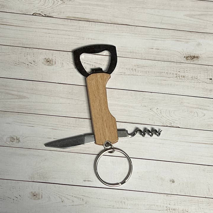 KW Laser Supplies - Wholesale Keychain - Unisex - Bottle/Wine Opener Keychain1
