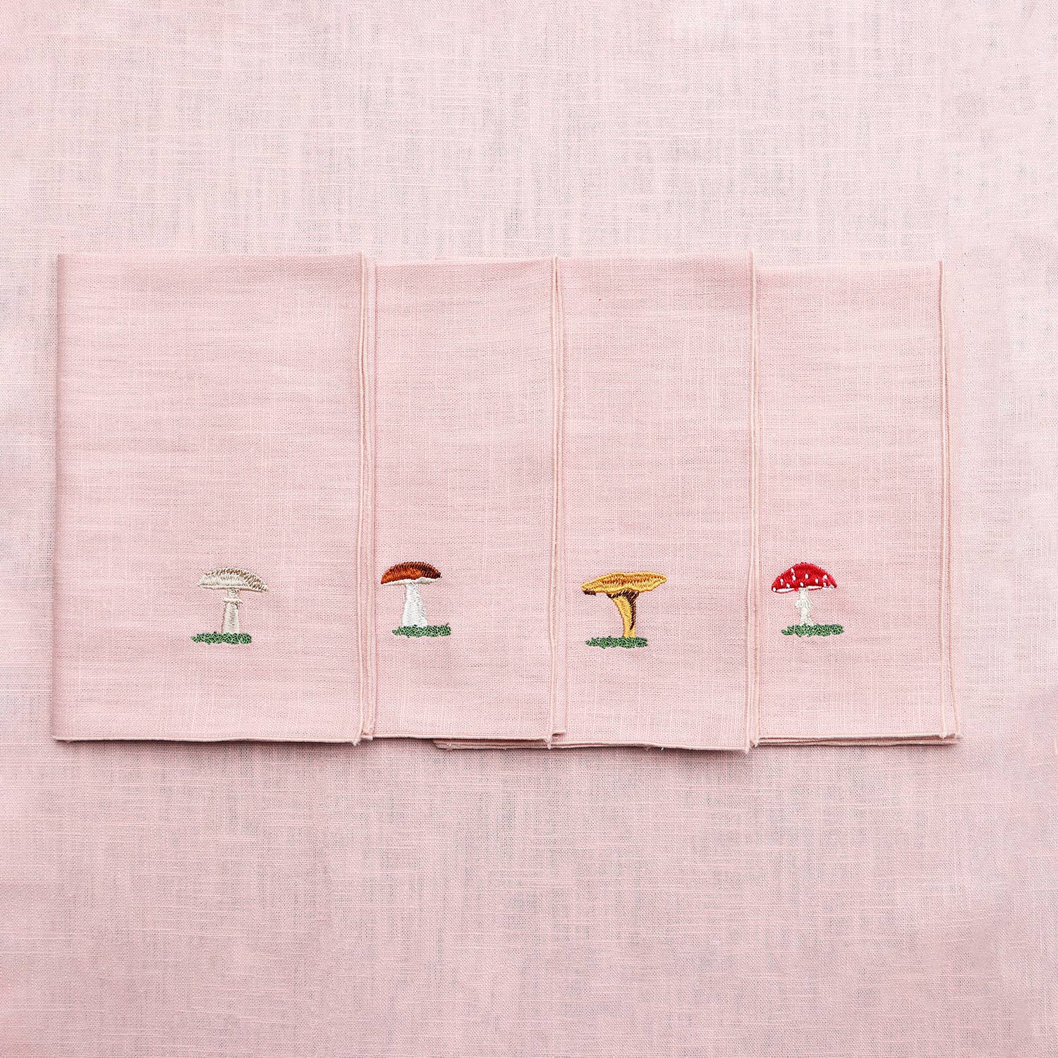 Giardino Segreto - Wholesale Dinner & Cloth Napkin - FUNGHI pure linen napkin7