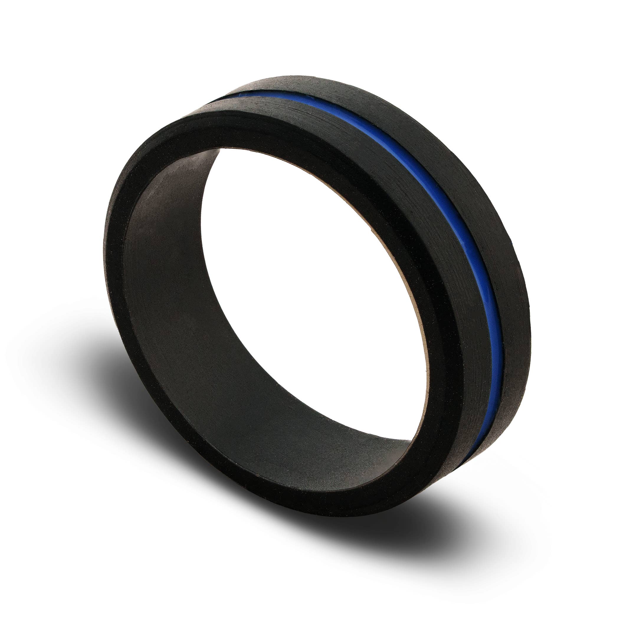 Vintage Gentlemen - Wholesale Band/Stacked Ring - The “Thin Blue Line” Silicone Ring