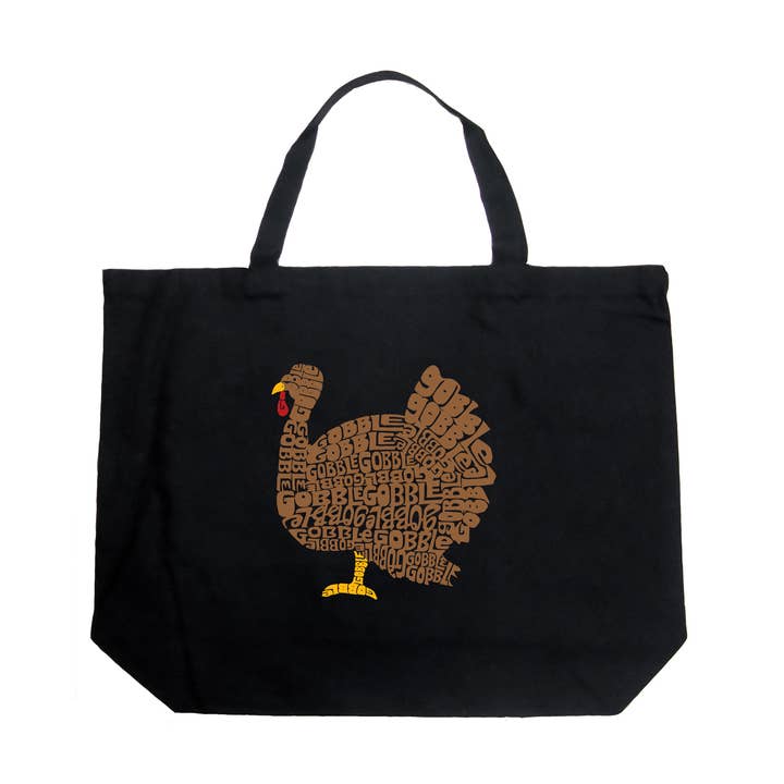 Thanksgiving - Large Word Art Tote Bag for wholesale by LA Pop Art