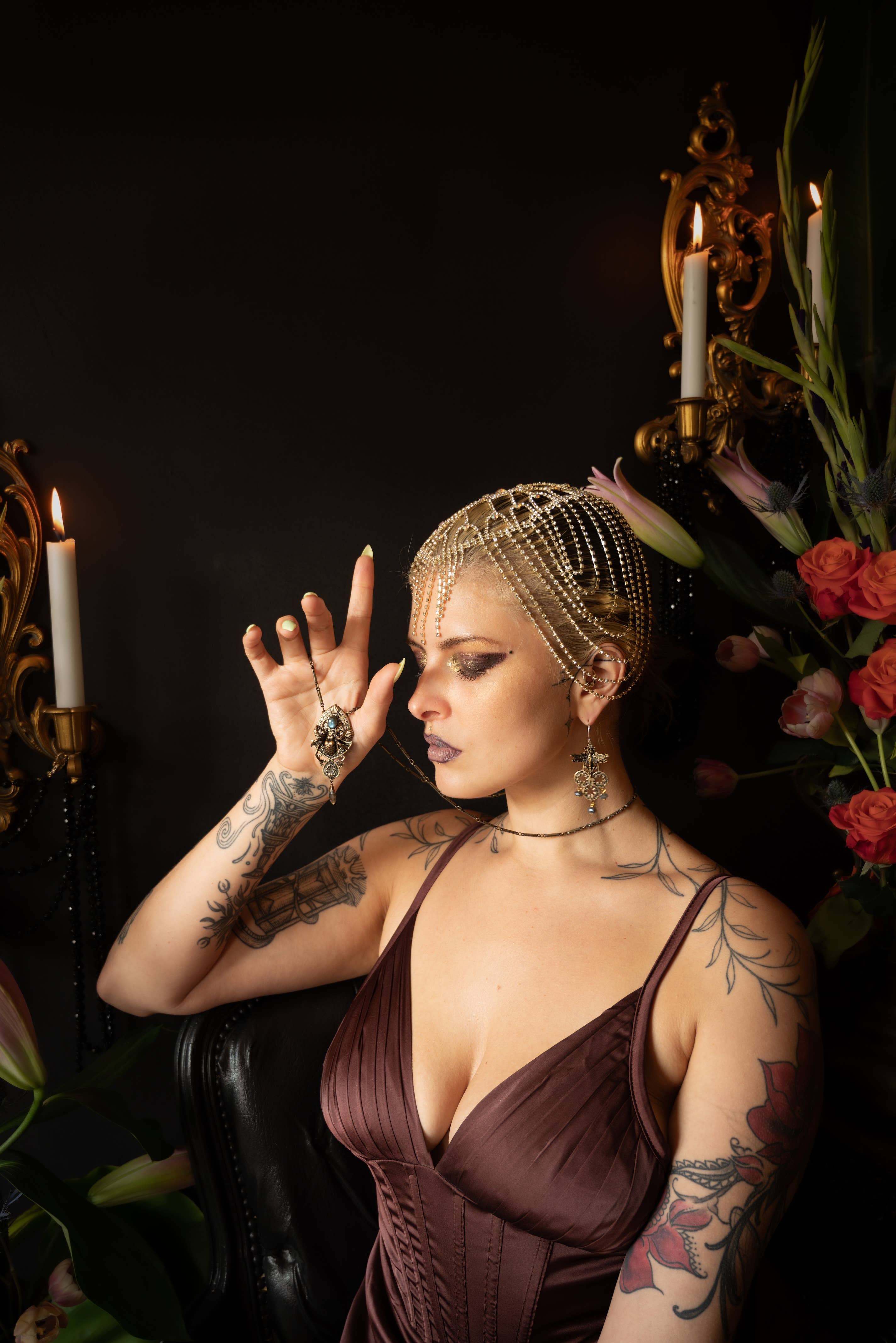 Trollbinde - Vente Colliers à pendentif - Amulette Animalis gothique avec symboles animistes