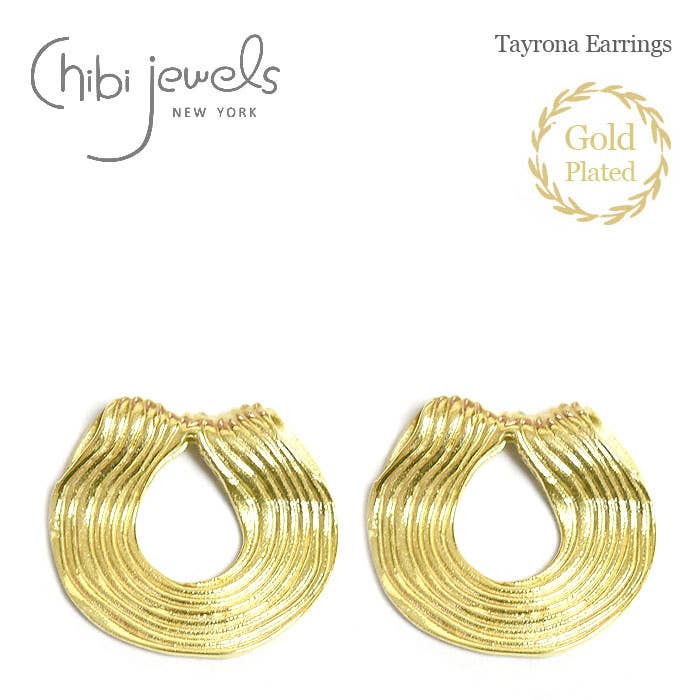 Tayrona Ohrringe (Vergoldet) für den Großhandel von Chibi Jewels