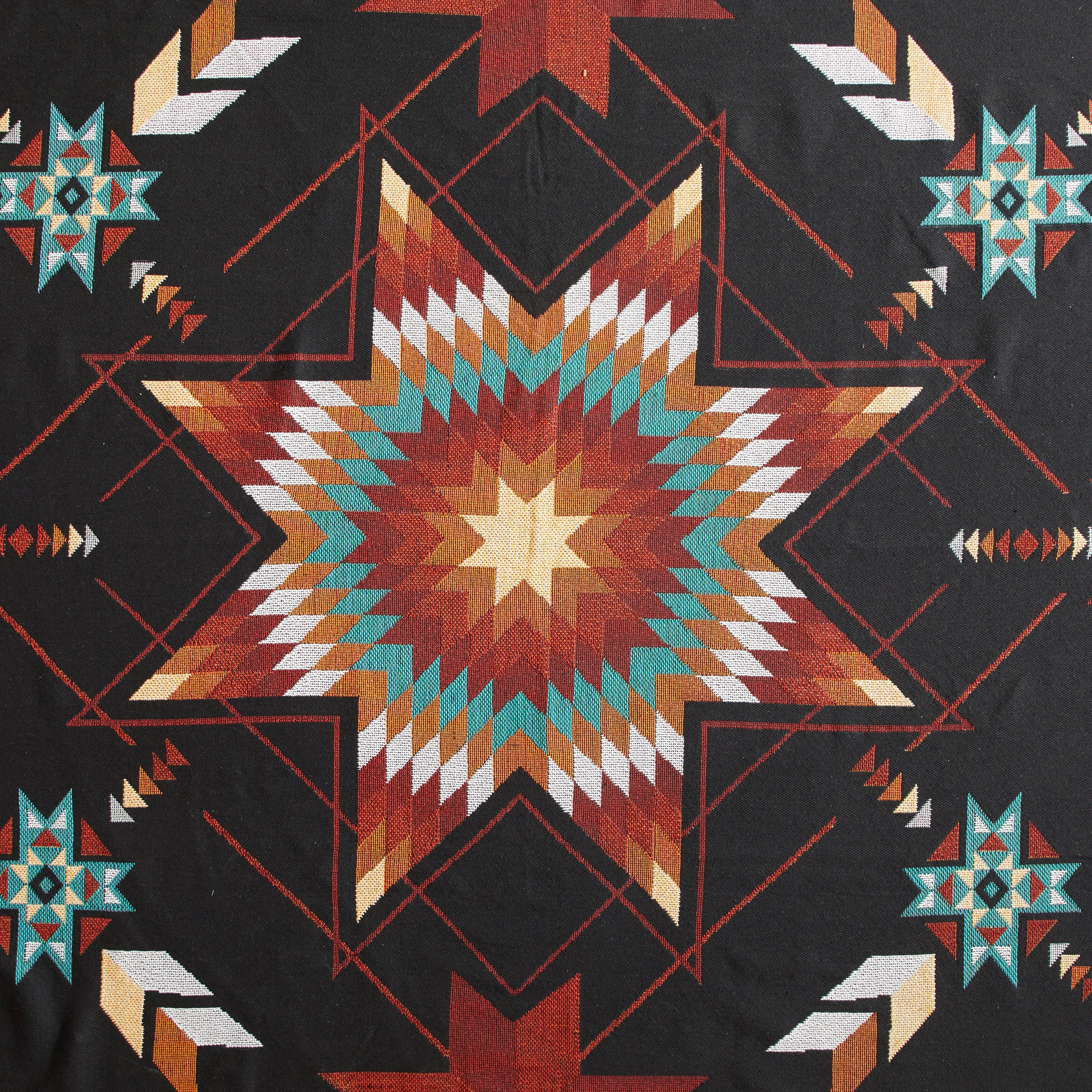 Linen Mart - Wholesale Throw Blanket - Woven Native Star Throw11