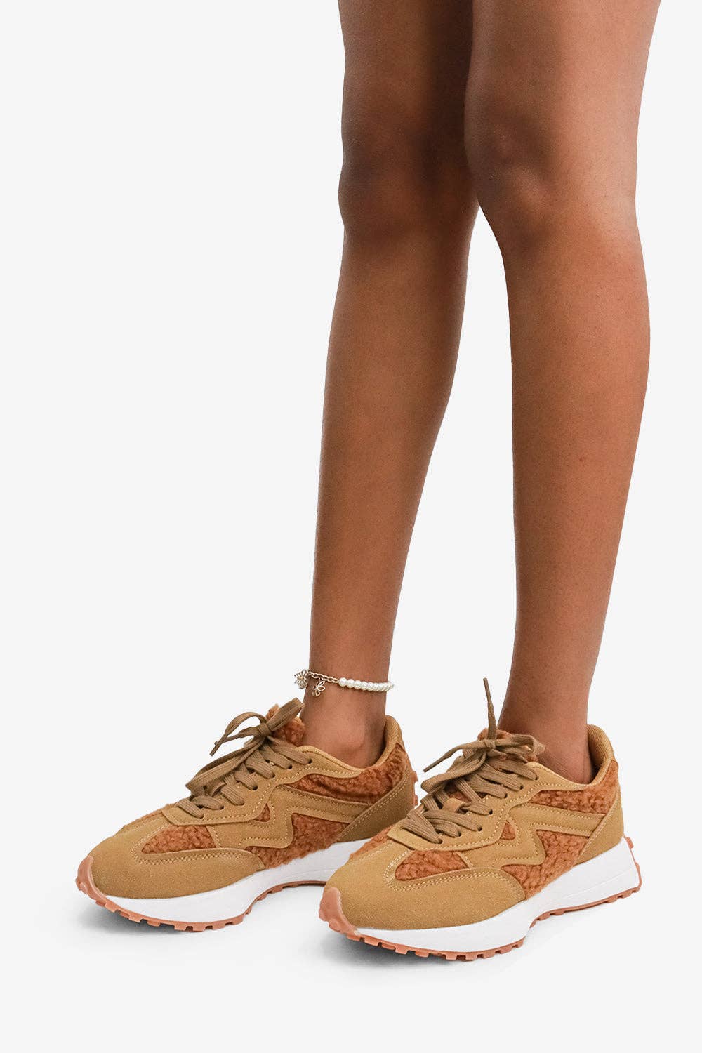 Lemonade Shoes - Wholesale Lifestyle Sneakers - Women's - CALINO - Suede Sneaker w/ Shearling Detail and Chunky Sole17