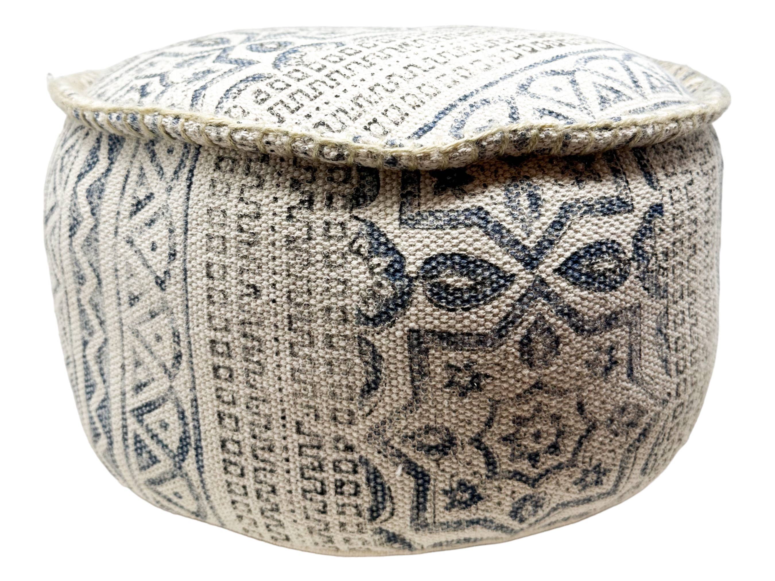 Asia West - Wholesale Pouf - Round Pouf/Ottoman/Stool-Cotton Canvas15
