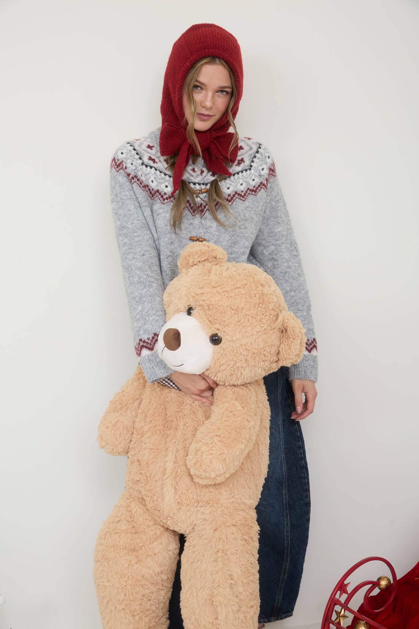 Blu Pepper - Wholesale Cardigan - Women's - FAIRE ISLE TOGGLE BUTTON KNIT CARDIGAN SWEATER9