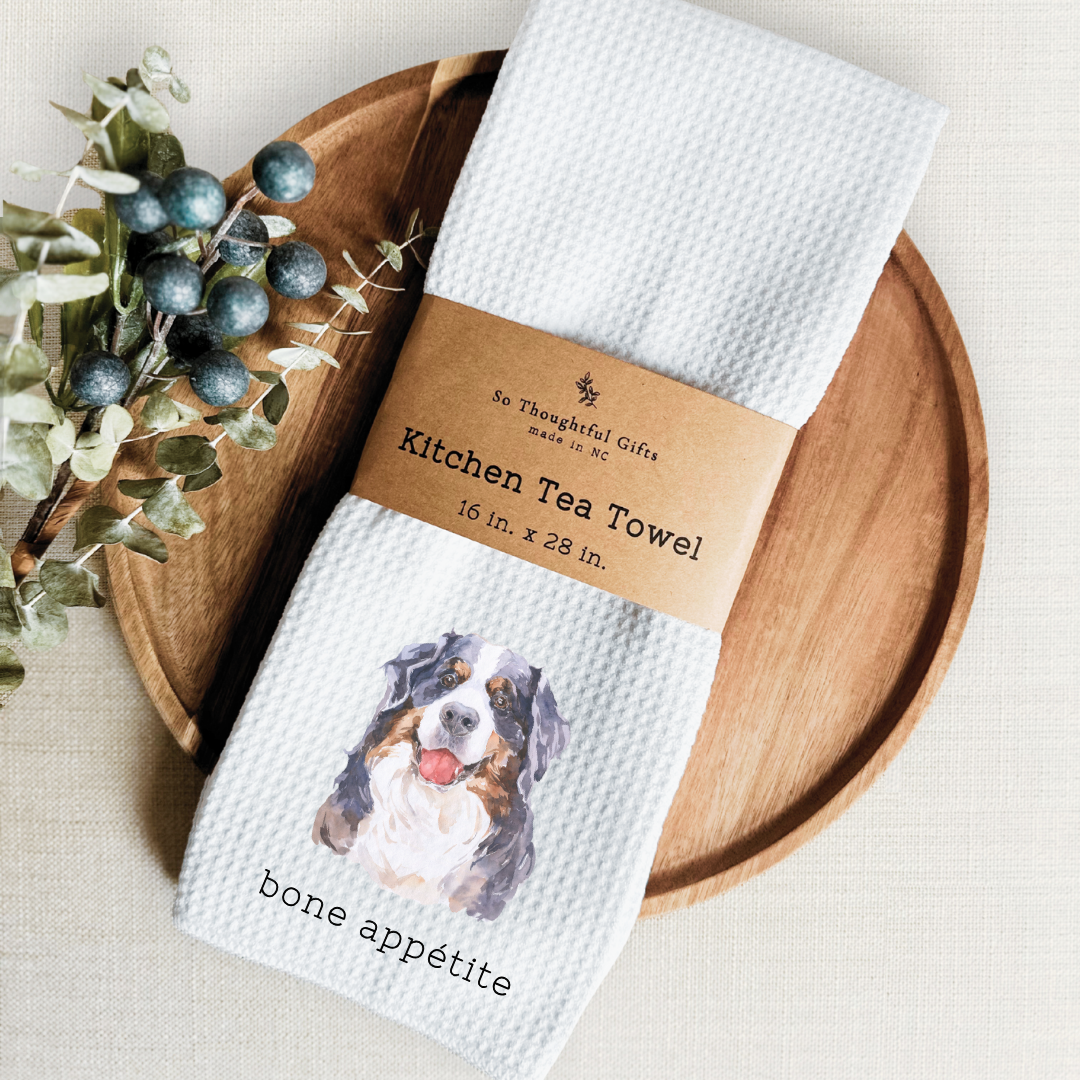 So Thoughtful Gifts - Wholesale Tea Towel - Dog Dish Towel - Bernese Mountain Dog | Kitchen Towel2