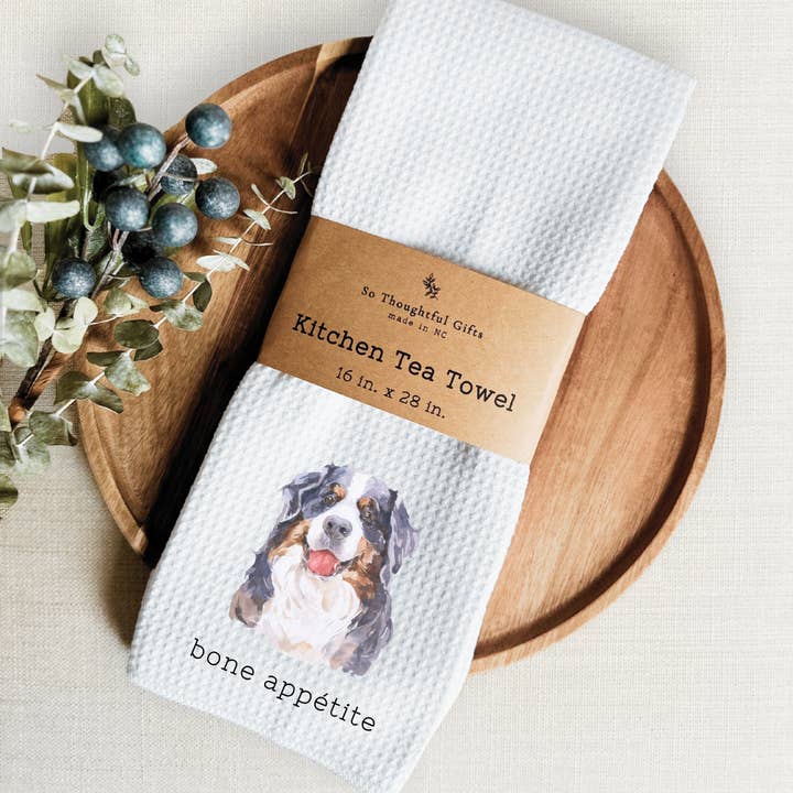 So Thoughtful Gifts - Wholesale Tea Towel - Dog Dish Towel - Bernese Mountain Dog | Kitchen Towel2