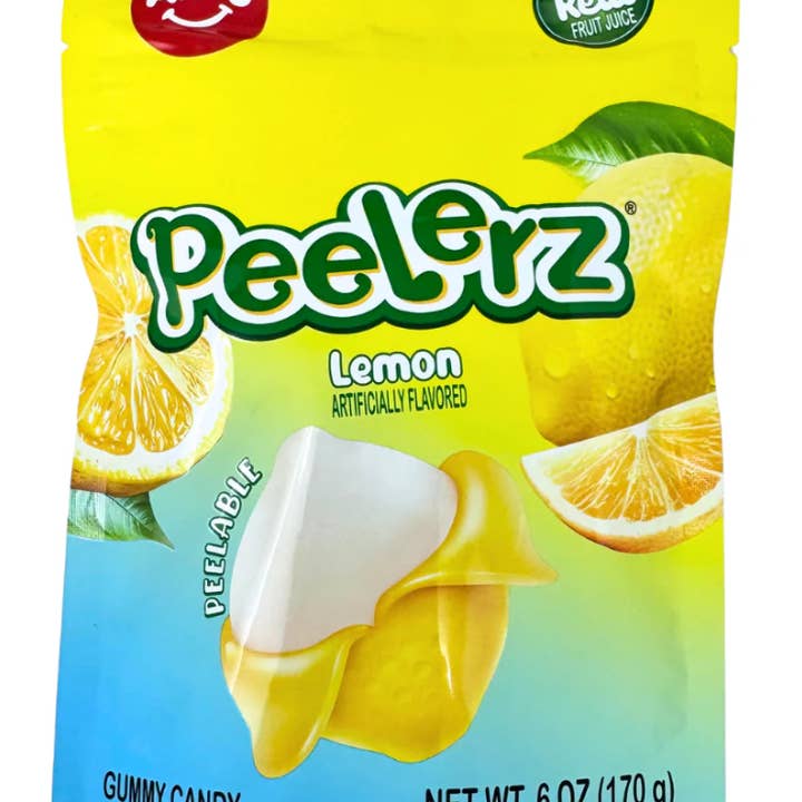 Amos Lemon Gummy Peelerz 6oz 12ct Case for wholesale by Royal Wholesale