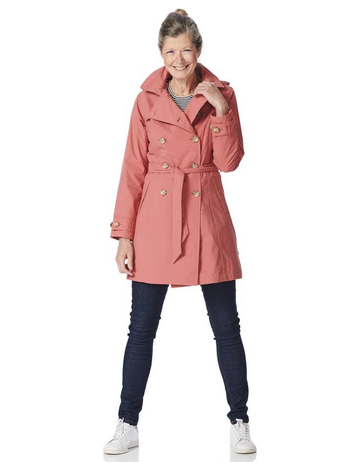 Dame Trenchcoat - Peach for engroshandel hos Happy Rainy Days
