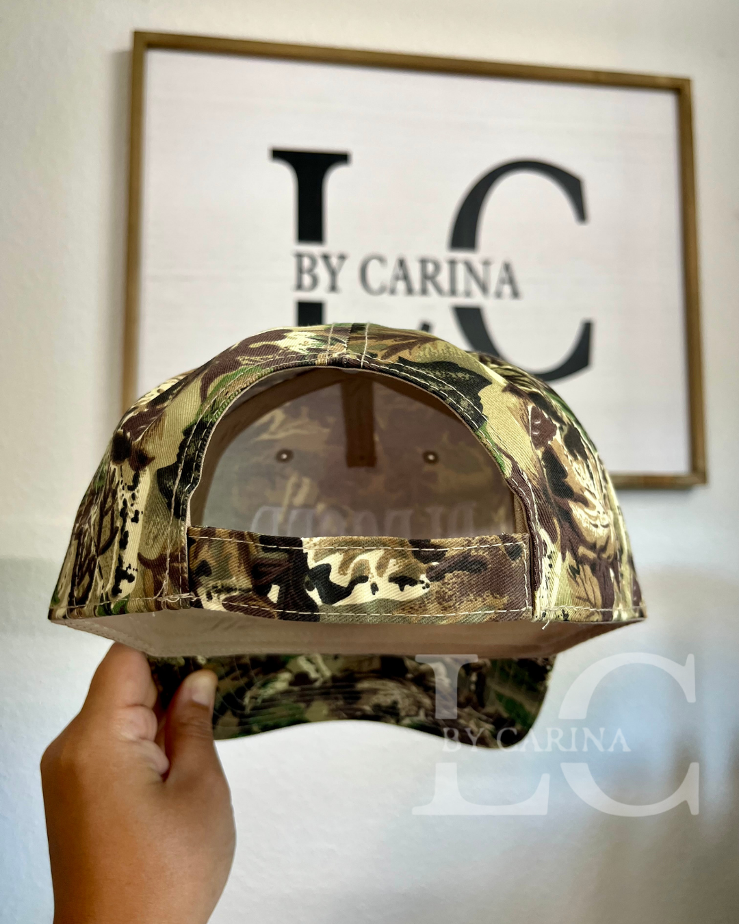 LC by Carina - Wholesale Baseball Cap - Women's - BLESSED Puff Embroidered Camo Hat2