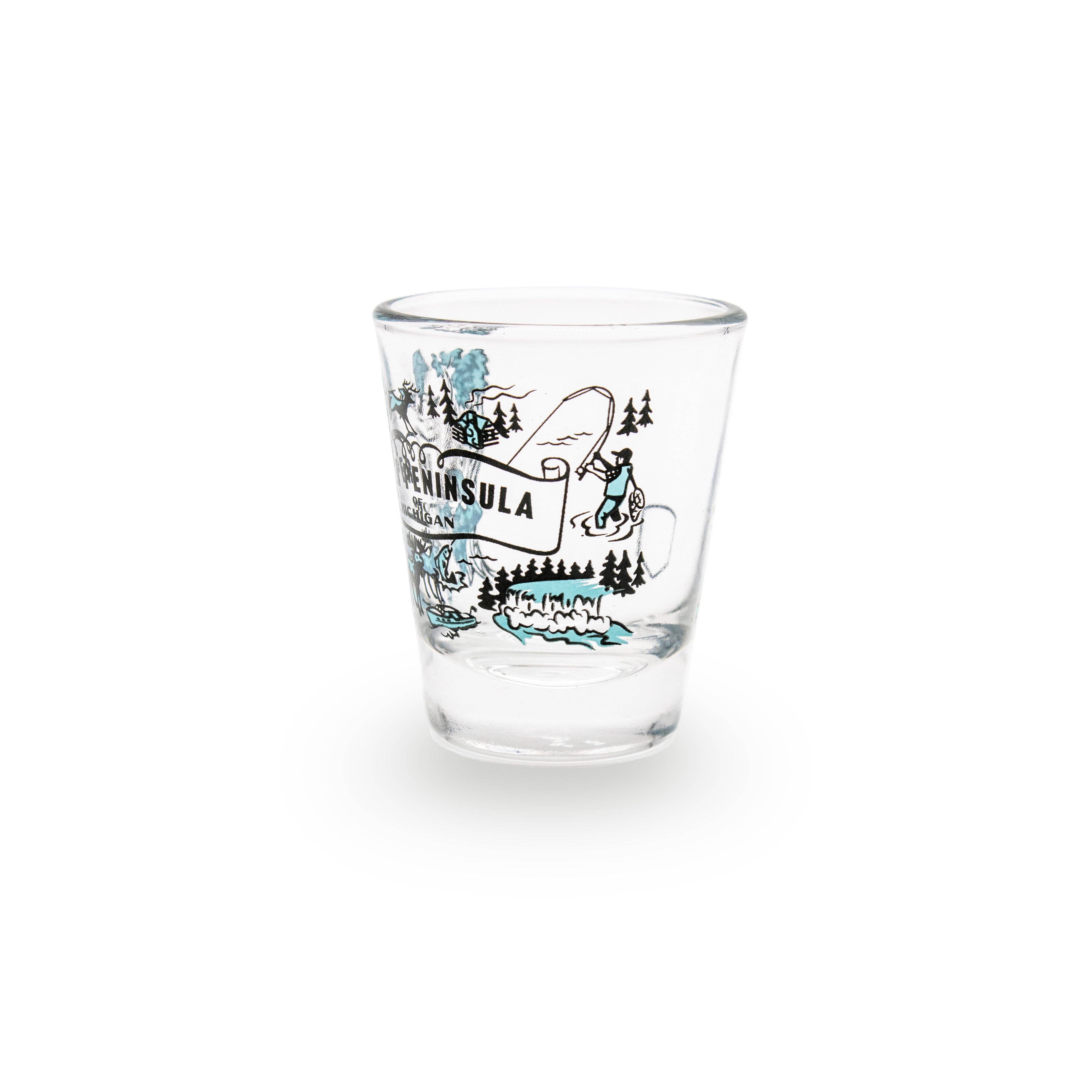 Peninsulas - Wholesale Shot Glass - Upper Peninsula Shot Glass2