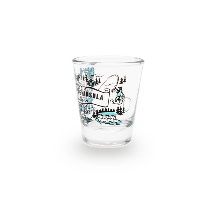Peninsulas - Wholesale Shot Glass - Upper Peninsula Shot Glass2