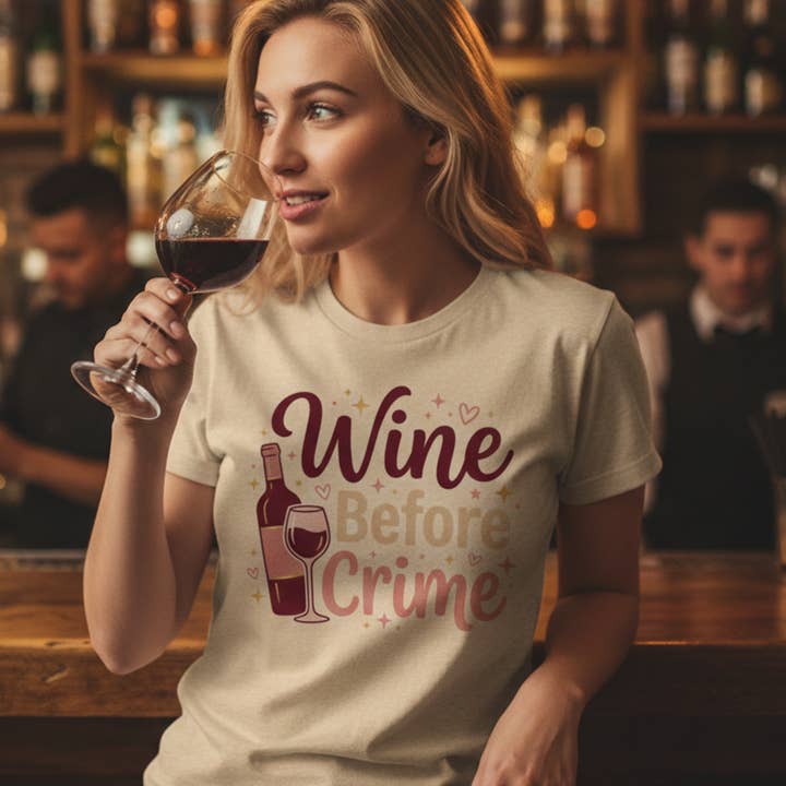 WS Vin Före Brott True Crime Älskare Grafisk T-shirt Dam för wholesale av Lasting Impressions CT