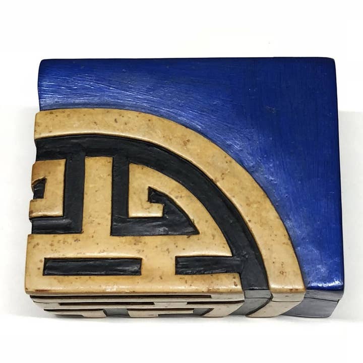 The Niger Bend – Großhandel Dekoschachteln – Long Life Symbol kleines Rechteck Speckstein Schmuckschatulle Dekor Box1