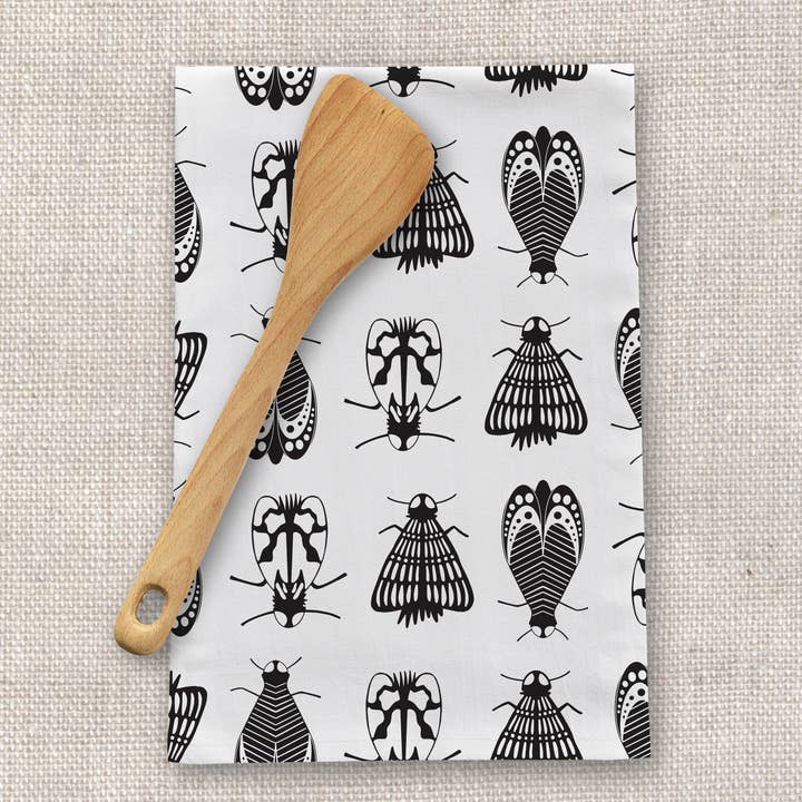 Keep It Simple Tea Towel – BW Moth Linen Kitchen Towel Decor for wholesale by Rebecca Jane Woolbright