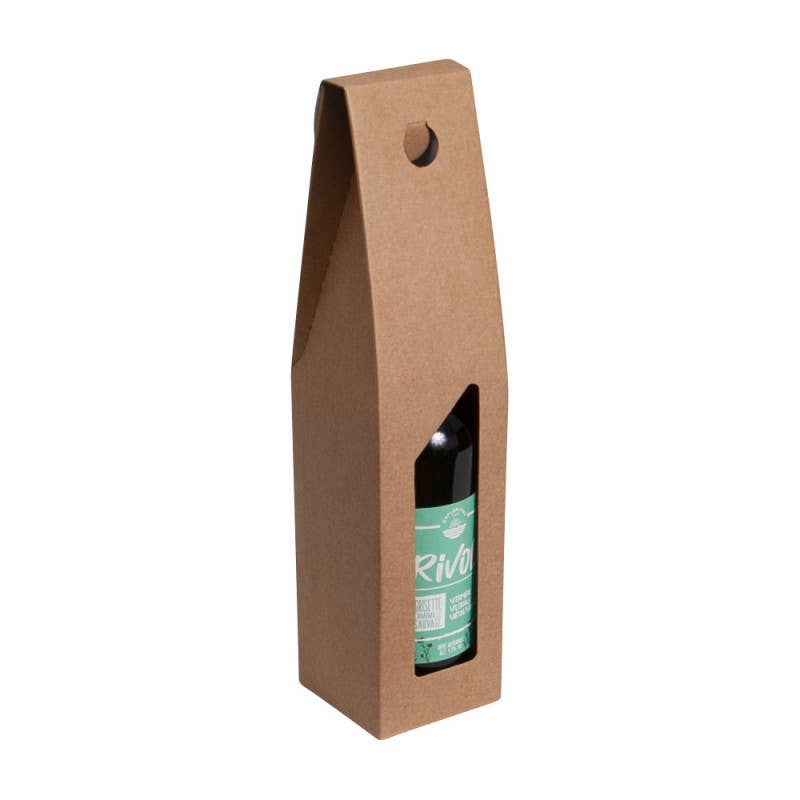 Deffrennes - Wholesale Wine Gift Bag - Kraft case for 1 bottle 9x9x381