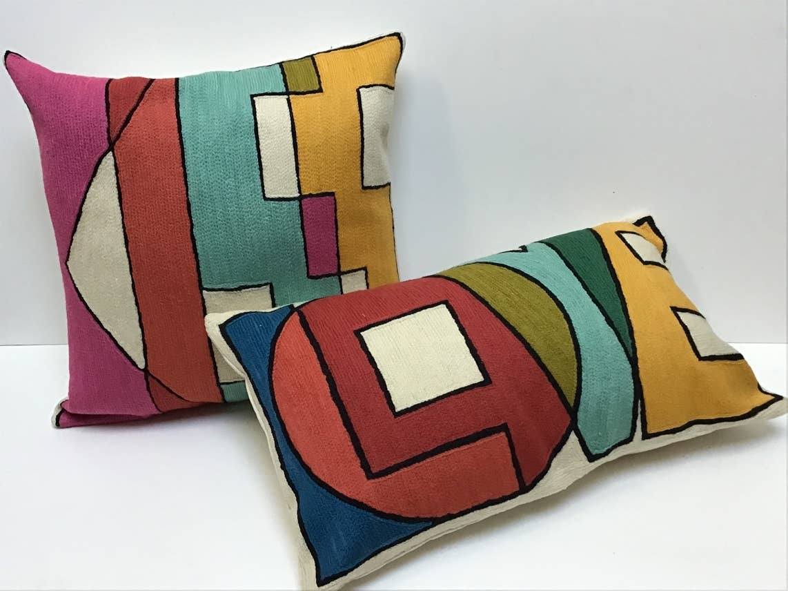 natural habitat - Vente Coussin décoratif - Chaîne de coussin Rétro pop-art AMOUR1