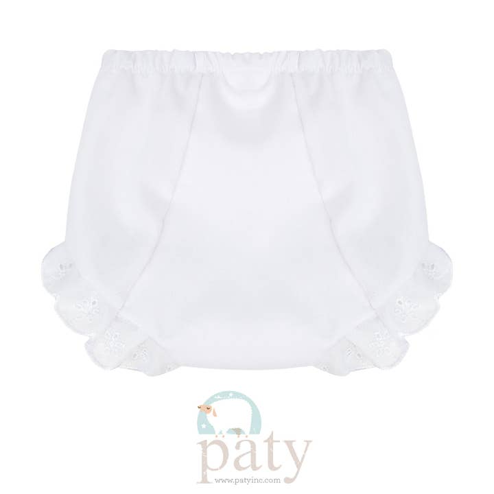 Double Seat Diaper Cover with Eyelet #637-W for wholesale by Paty