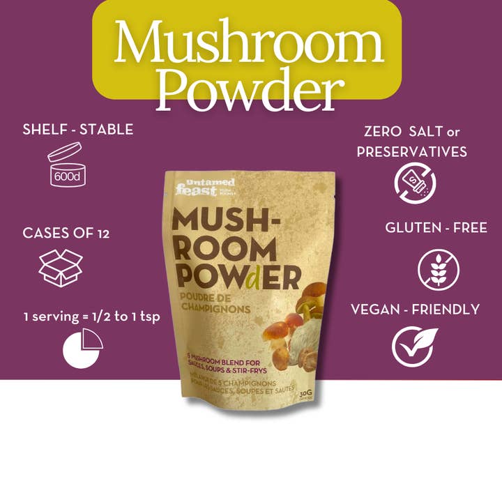 Poudre de champignon pour la vente par Untamed Feast Mushrooms