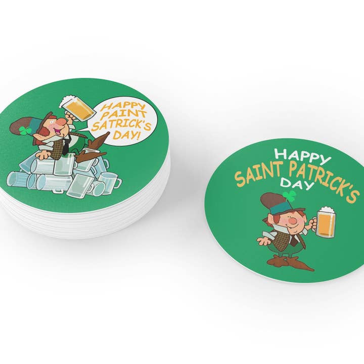 Dessous de verre amusants pour la Saint-Patrick pour fêtes et maison pour la vente par Stonehouse Collection