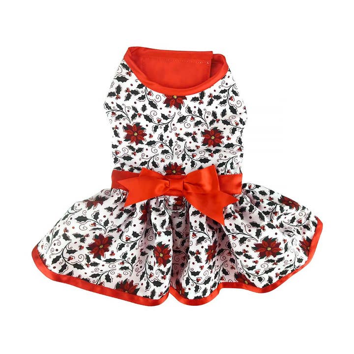Holiday Dog Harness Dress - Holly for wholesale by Doggie Design