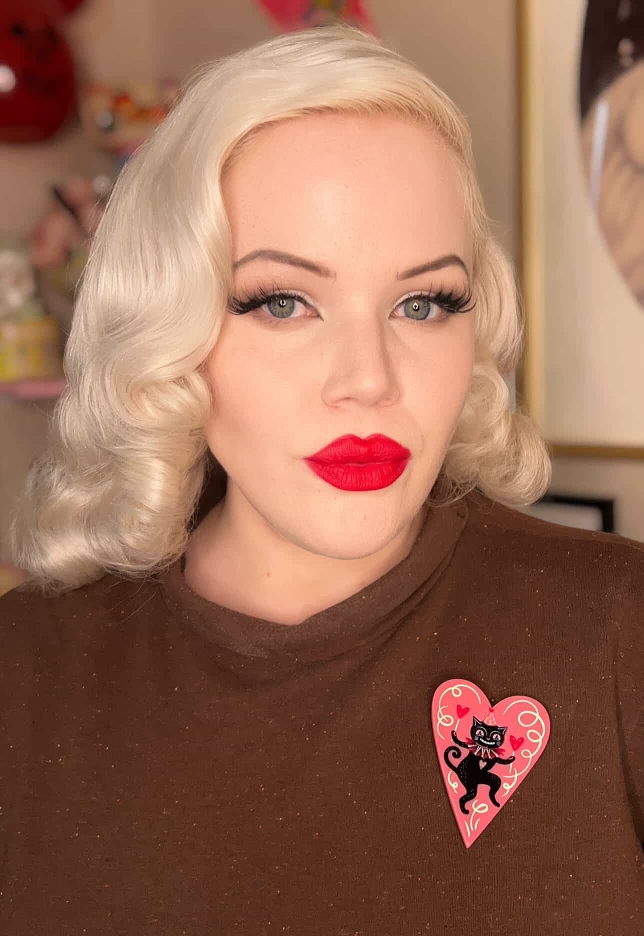 Lipstick & Chrome - Wholesale Brooch - Dancing Cat in Heart Brooch by Johanna Parker x Lipstick & Chrome2