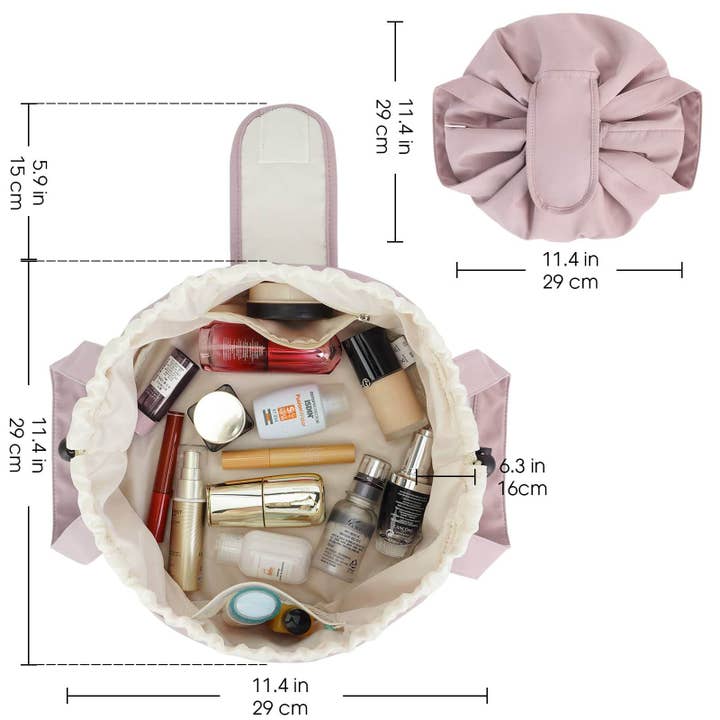 wandf - Wholesale Makeup/Cosmetic Bag - Barrel Drawstring Makeup Bag Large Cosmetic Toiletry Bags21