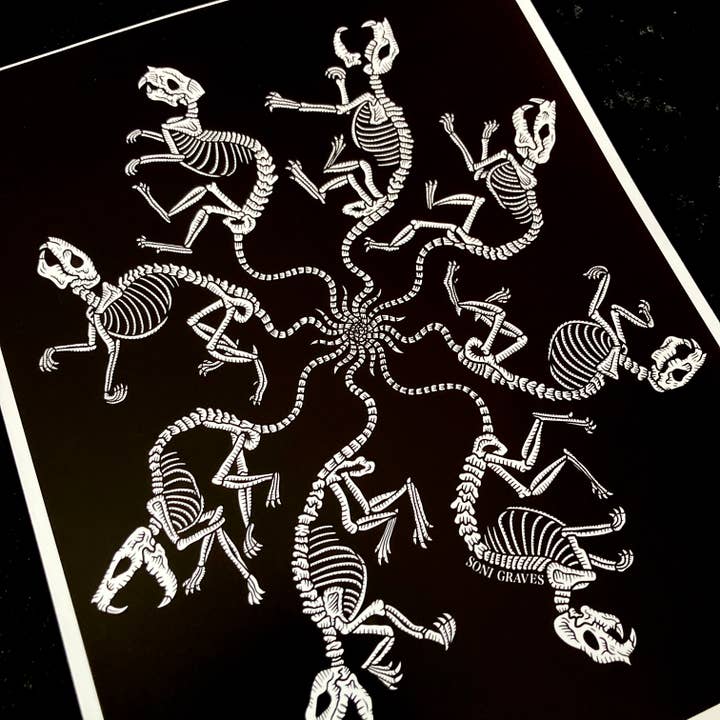 Soni Graves - Wholesale Art Print - Rat King Print, Letter Size, Spooky Whimsical & Creepy3