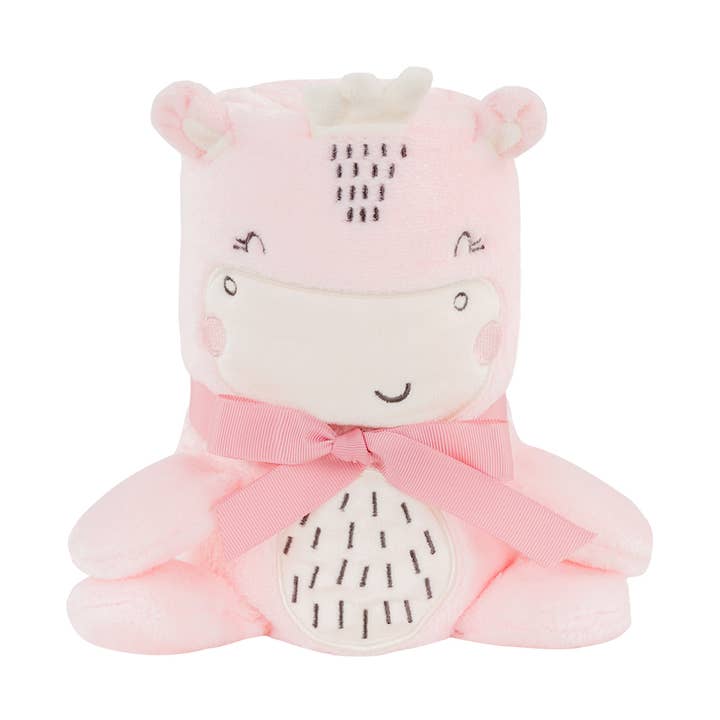 Hippo Dreams 3d Embroidered Gift Blanket for wholesale by Kikkaboo