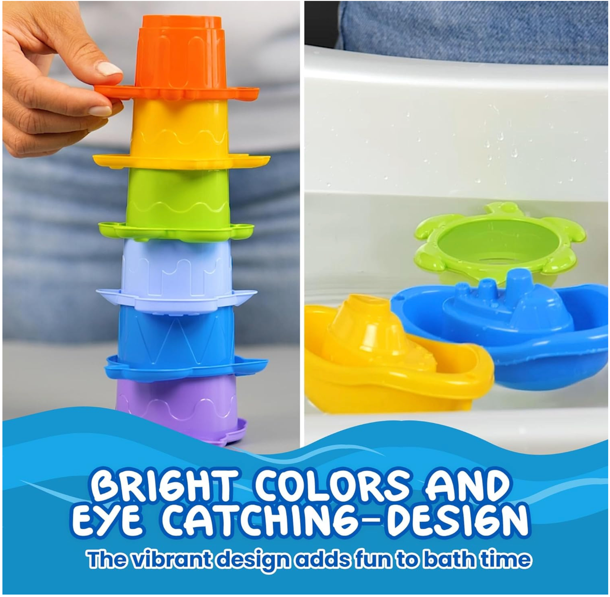 Lelaffet - Wholesale Bath Toy - Baby - Bath Toys for Toddlers – Toddler Toys with 12pcs Rainbow 1