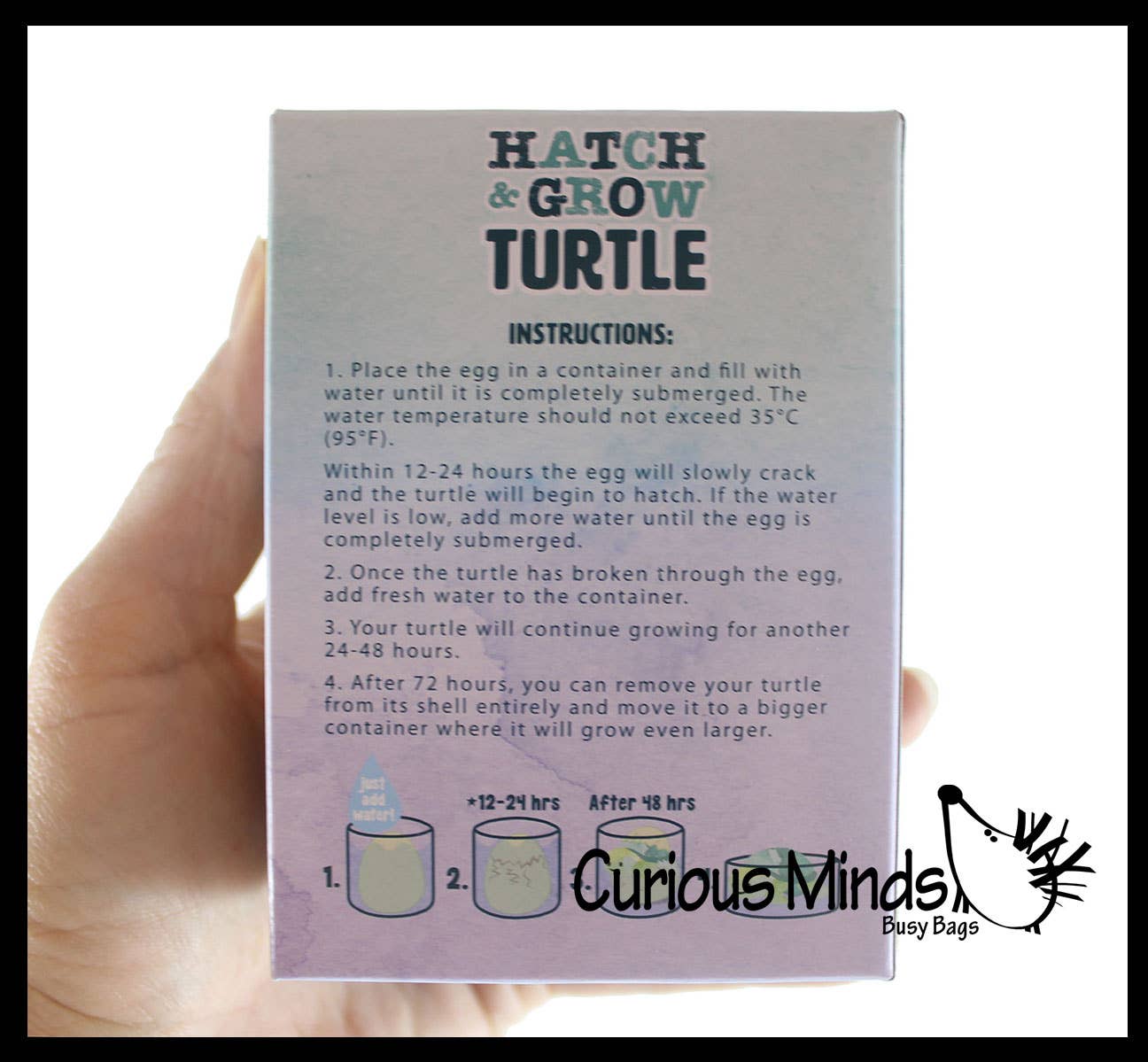 Curious Minds Toys - Wholesale Toy Set - Kids - 1 Hatch a Turtle Animal Grow in Water - Add Water Expands8