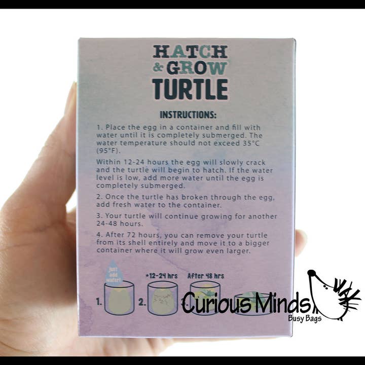 Curious Minds Toys - Wholesale Toy Set - Kids - 1 Hatch a Turtle Animal Grow in Water - Add Water Expands8