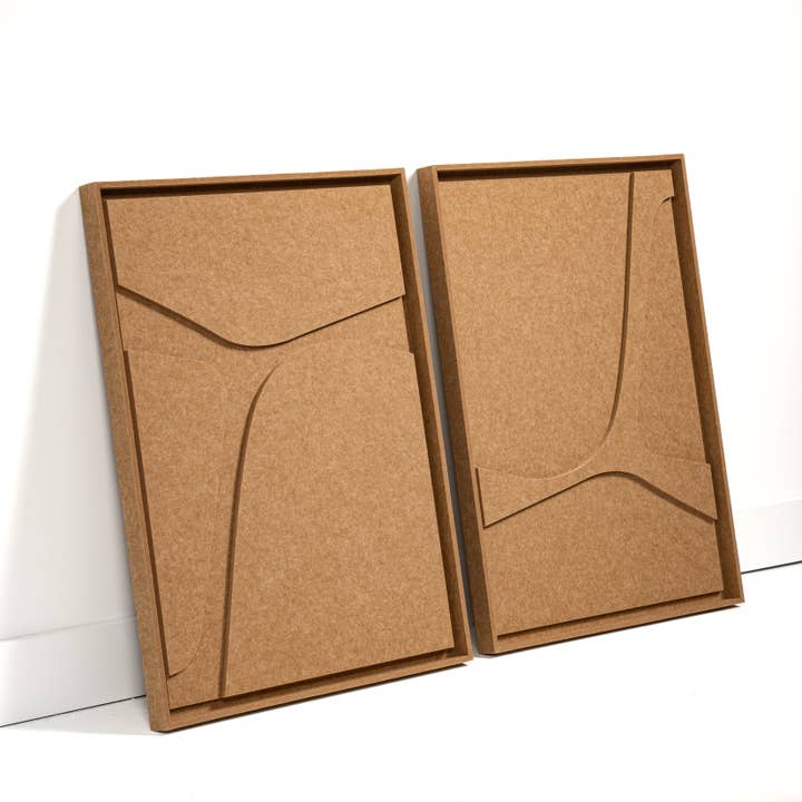 FeltArt Sérénité Douce Dune Camel Taille M 60×80 cm Lot de 2 pour la vente par FeltArt