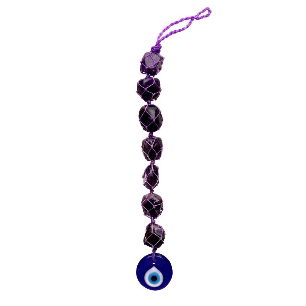 Vives de la Cortada S.L - Vendita all'ingrosso Pietra/cristallo spirituale - Accessorio Specchietto Retrovisore con Occhio Turco e Ametista0