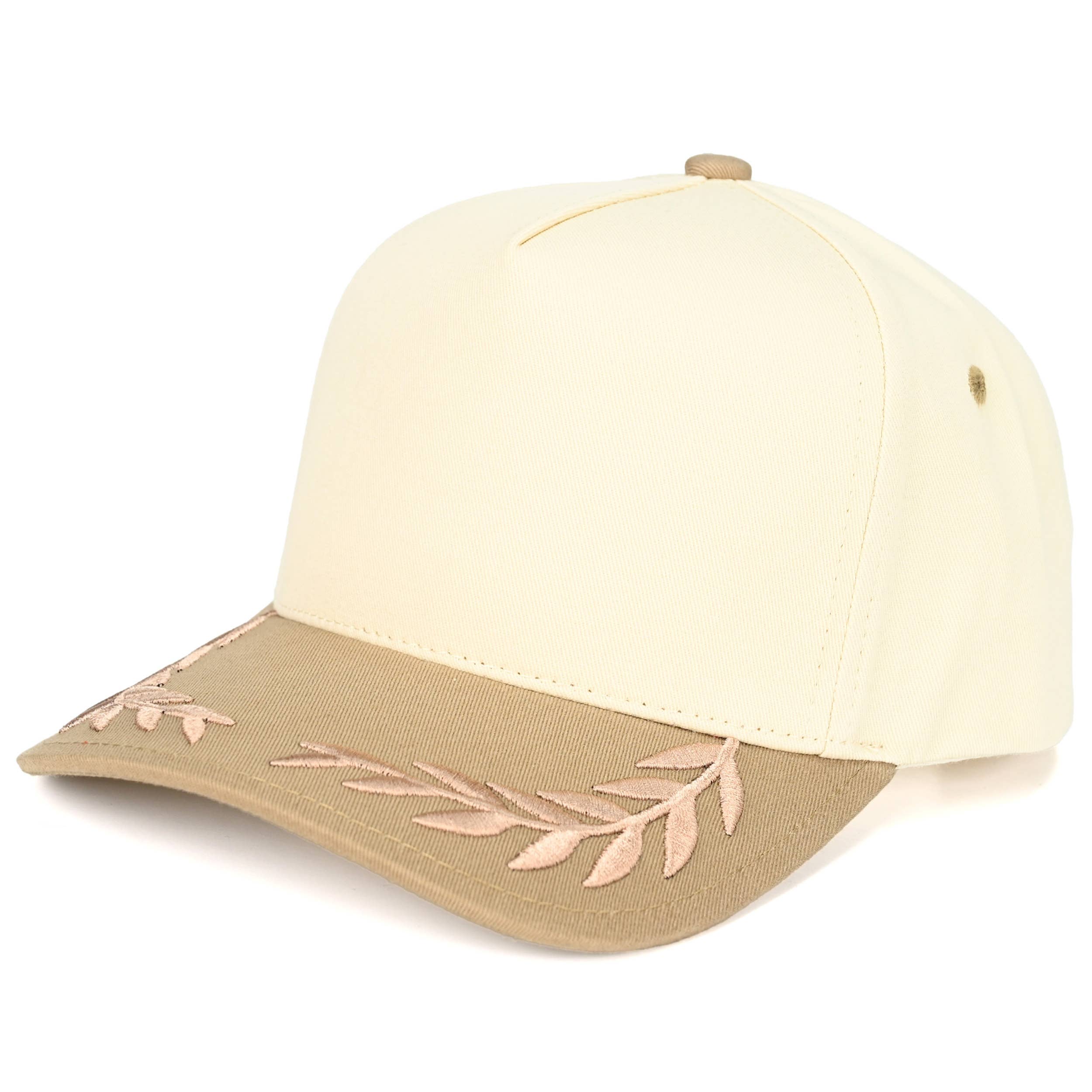 Hana - Wholesale Trucker Hat - Women's - C.C Captain Oak Leaves Embroidered Trucker Cap0