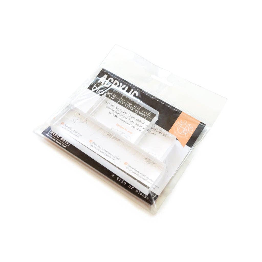 Hero Arts + Spellbinders Wholesale - Wholesale Craft Supplies - Hero Arts Small Acrylic Blocks Trio0