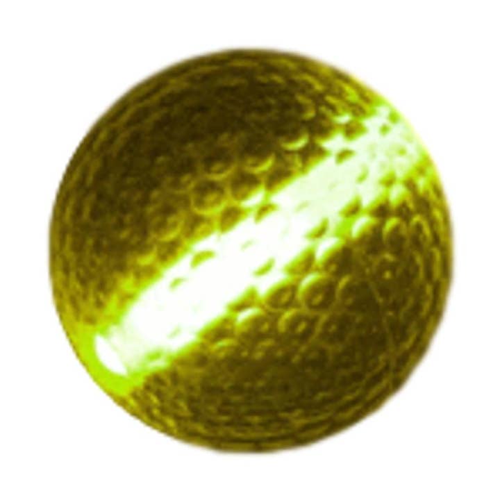 Glow Stick Golf Ball Yellow for wholesale by Blinkee.com, LLC