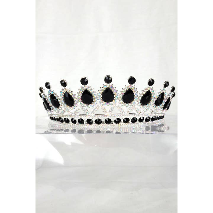Chicas - Wholesale Tiara - Women's - One Size Fits All Metal Tiara With Jewel Rhinestones HT879-61