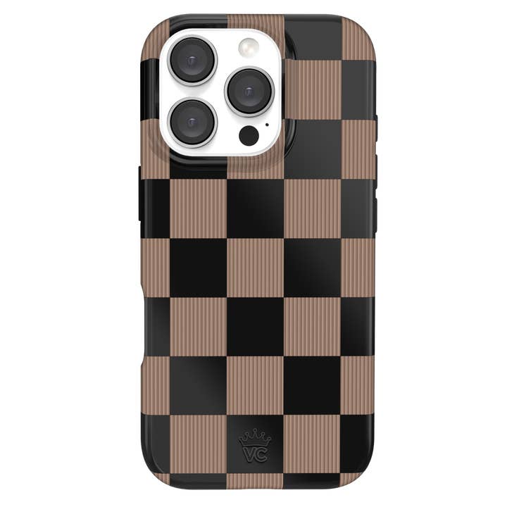 iPhone 16 Pro MagSafe Case - Mocha Vibe Checker for wholesale by VELVET CAVIAR