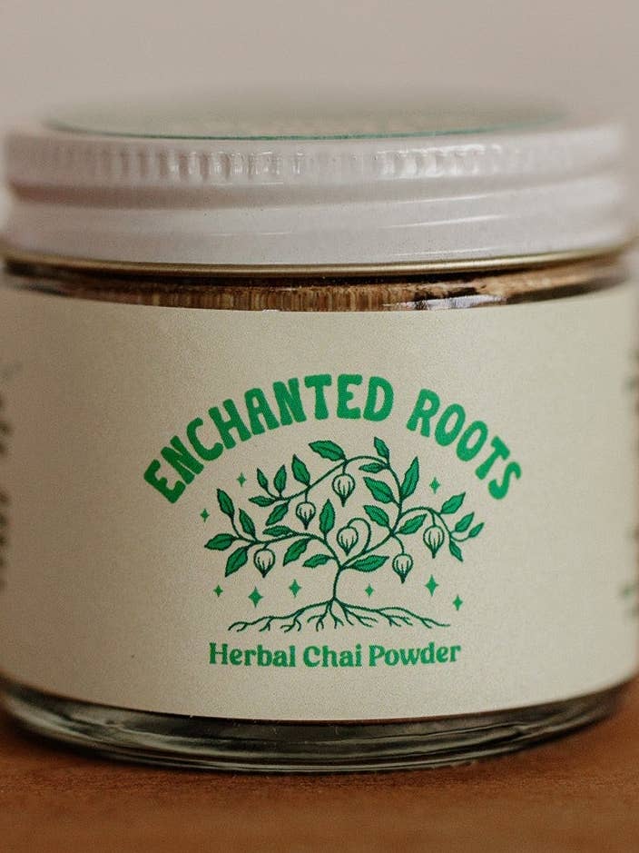 Enchanted Roots Ashwagandha Chai Powder for wholesale by Among the Oaks Herb Farm