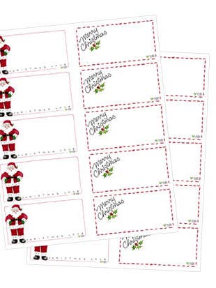 Santa's Christmas Labels for wholesale by Susan Branch Studios
