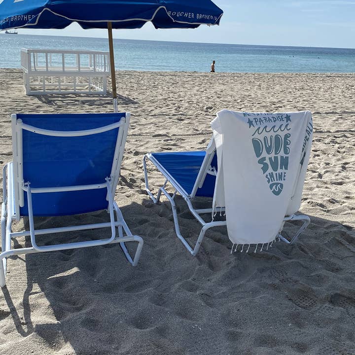 MONSIEUR CHARLI - Wholesale Beach Towel - Cotton fouta SURF turquoise