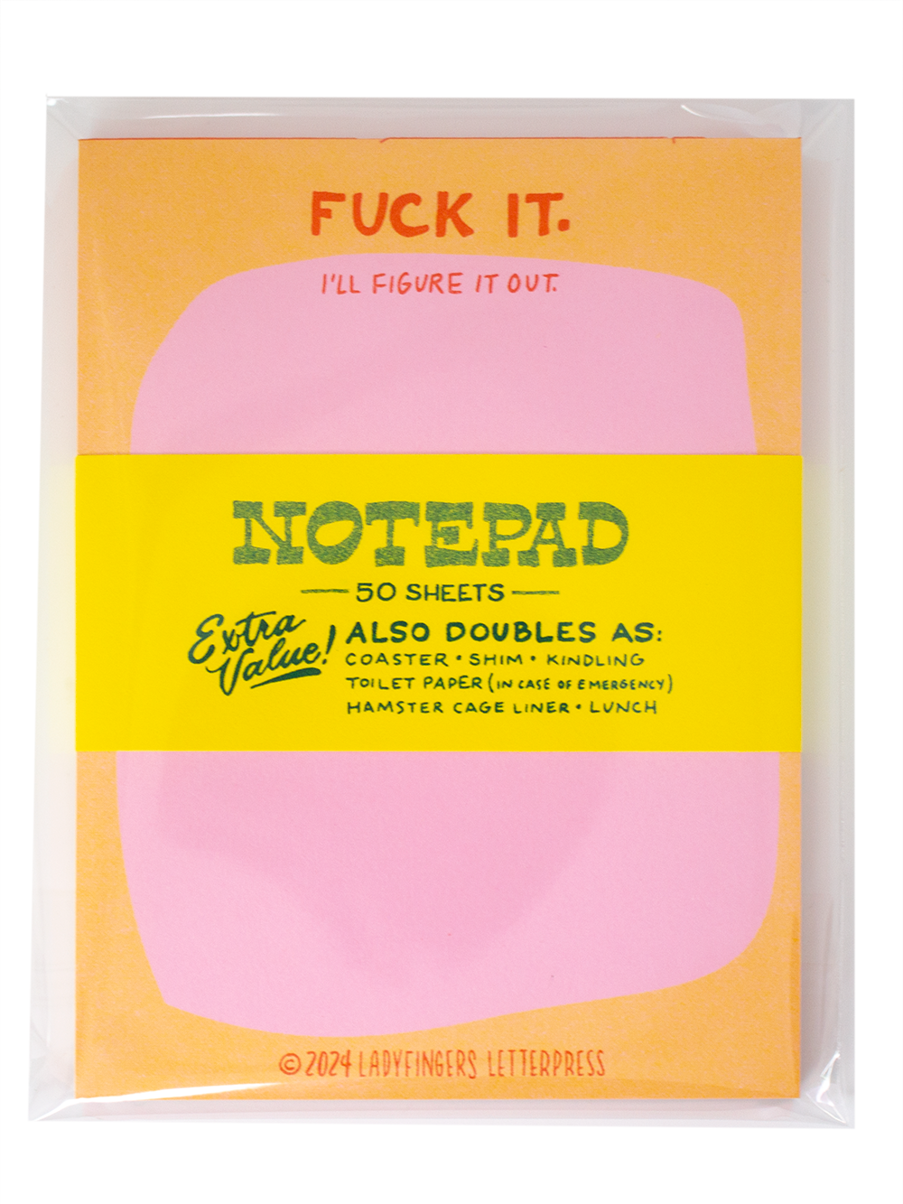 Ladyfingers Letterpress - Wholesale Notepad - Fuck it. I'll Figure it Out Risograph Notepad3