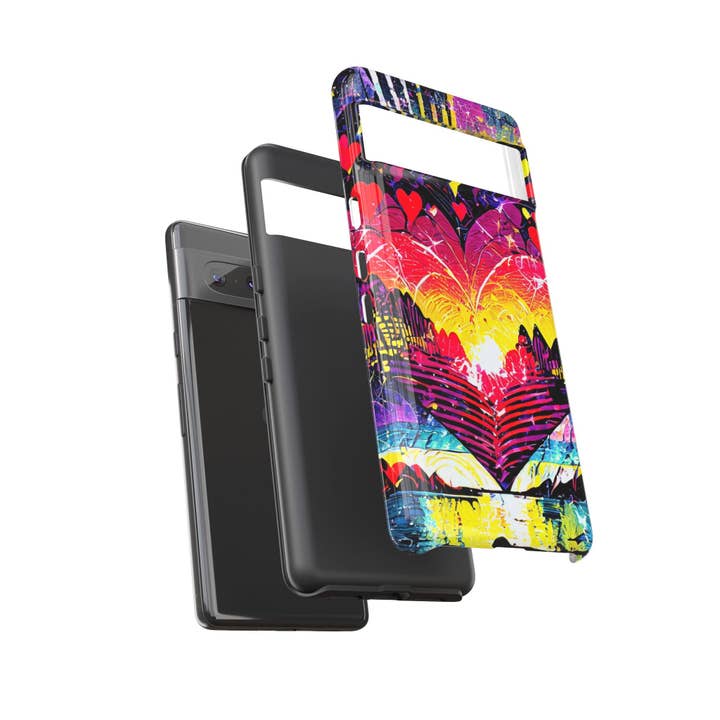 Studio 653 Clothing Co - Wholesale Phone Case - Women's - Vibrant Heart Sunset Tough Phone Case35