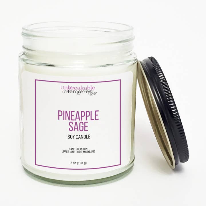 Unbreakable Memories - Wholesale Jar/Filled Candle - Soy candles - Pineapple Sage0
